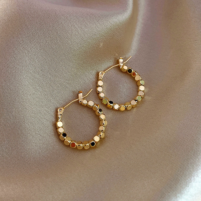 Alloy hoop earrings