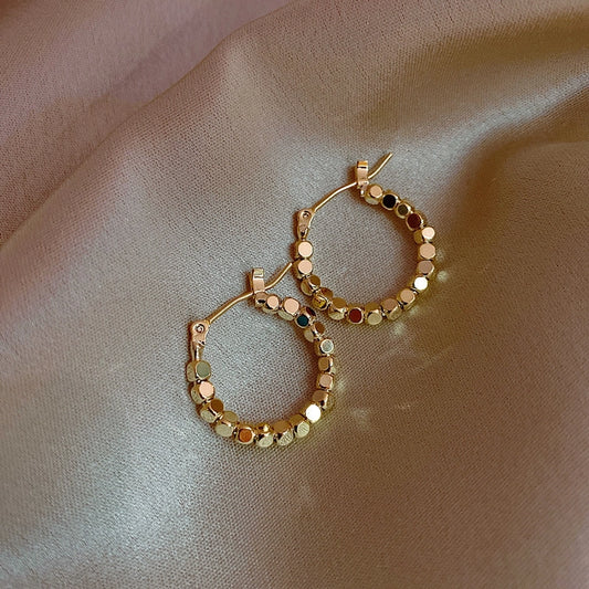 Alloy hoop earrings