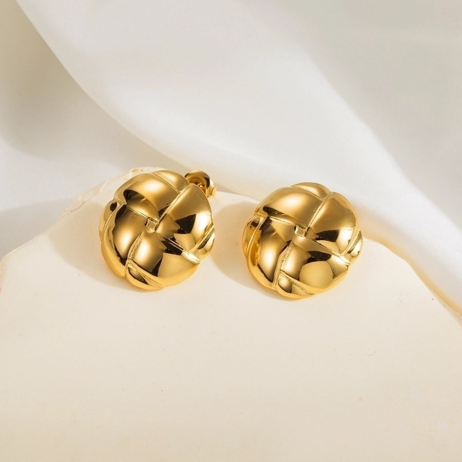 Argyle 14K Gold Plated Ear Studs