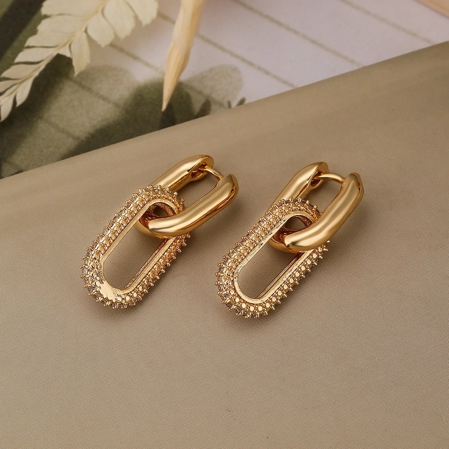 18k gold plated drop earrings