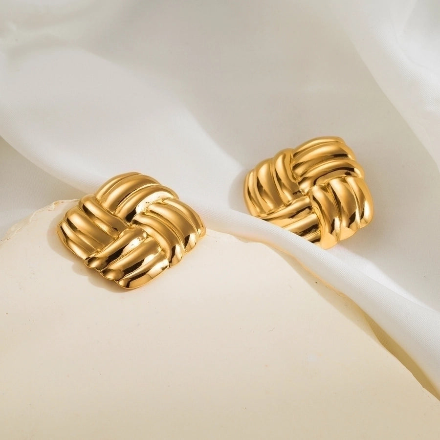 Argyle 14K Gold Plated Ear Studs