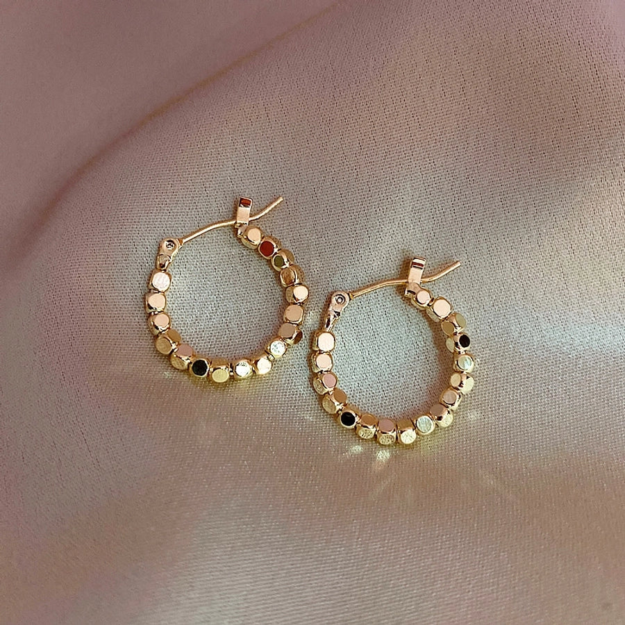 Alloy hoop earrings