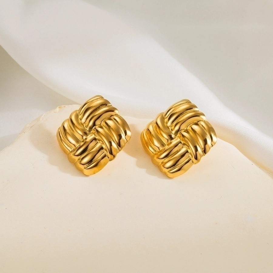 Argyle 14K Gold Plated Ear Studs