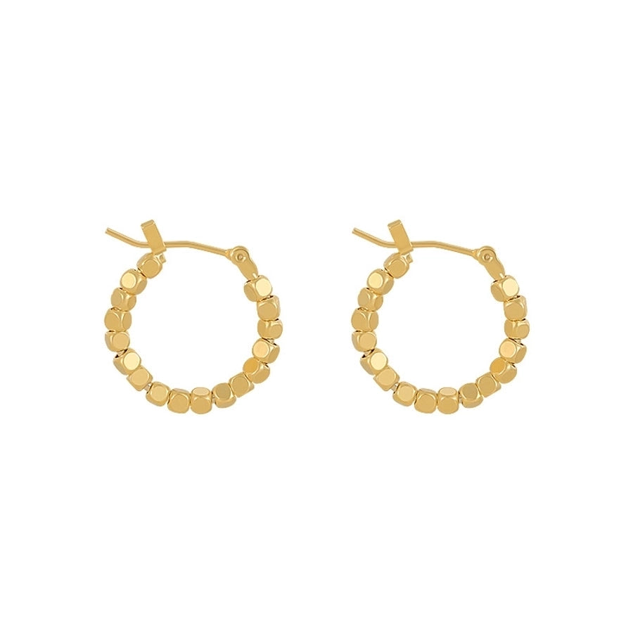 Alloy hoop earrings