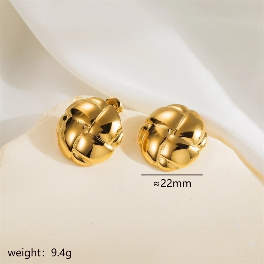 Argyle 14K Gold Plated Ear Studs